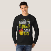 Mijn favoriete softbalspeler roept me Gigi Softbal T-shirt (Voorkant volledig)