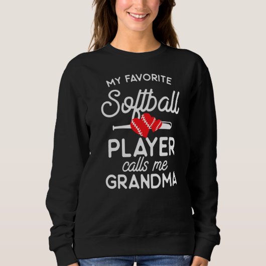 Mijn favoriete softbalspeler roept me Grootma 2 Trui (Voorkant)