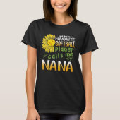 Mijn favoriete softbalspeler roept me Nana T-shirt (Voorkant)