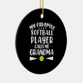 Mijn favoriete softbalspeler roept me oma keramisch ornament (Rechts)