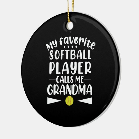 Mijn favoriete softbalspeler roept me oma keramisch ornament (Links)