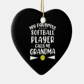 Mijn favoriete softbalspeler roept me oma keramisch ornament (Rechts)