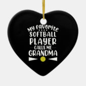 Mijn favoriete softbalspeler roept me oma keramisch ornament (Voorkant)