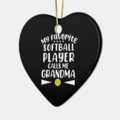 Mijn favoriete softbalspeler roept me oma keramisch ornament (Links)