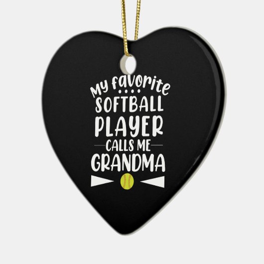 Mijn favoriete softbalspeler roept me oma keramisch ornament (Links)