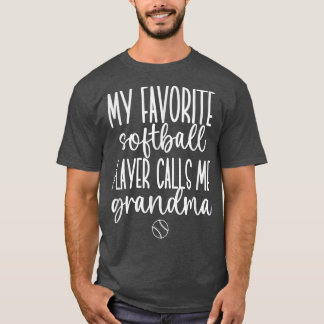 Mijn favoriete softbalspeler roept me oma T-Shi T-shirt
