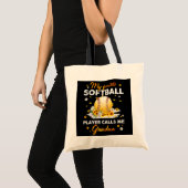 Mijn favoriete softbalspeler roept me oma tote bag (Voorkant (product))