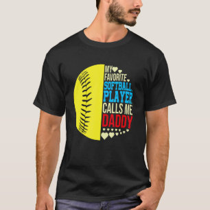 Mijn favoriete softbalspeler roept me pa 2 t-shirt