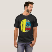 Mijn favoriete softbalspeler roept me pa 2 t-shirt (Voorkant volledig)