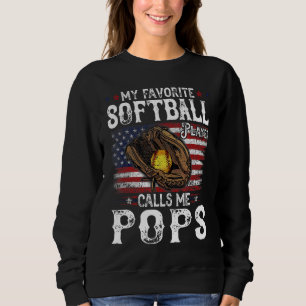 Mijn favoriete softbalspeler roept me Poppen Ameri Trui