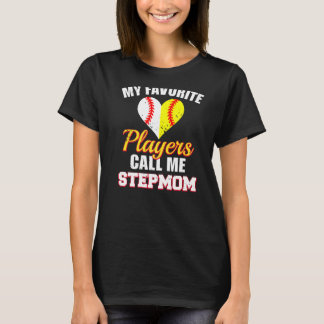 Mijn favoriete softbalspelers van Baseball roepen  T-shirt