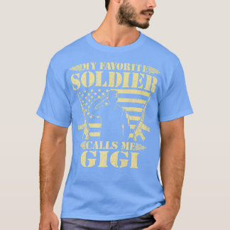 Mijn favoriete soldaat noemt me Gigi Proud Militai T-shirt