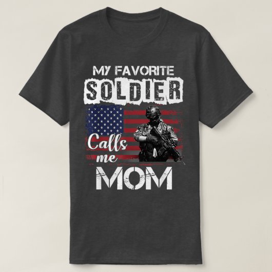 Mijn favoriete soldaat noemt me mam 7 t-shirt (Design voorkant)