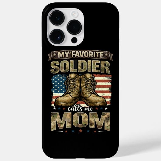 Mijn favoriete soldaat noemt me mama Case-Mate iPhone case (Achterkant)