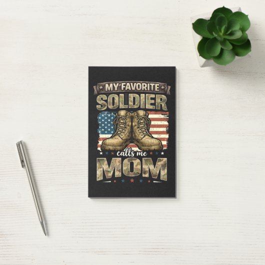 Mijn favoriete soldaat noemt me mama post-it® notes (Kantoor)