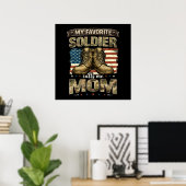 Mijn favoriete soldaat noemt me mama poster (Thuiskantoor)