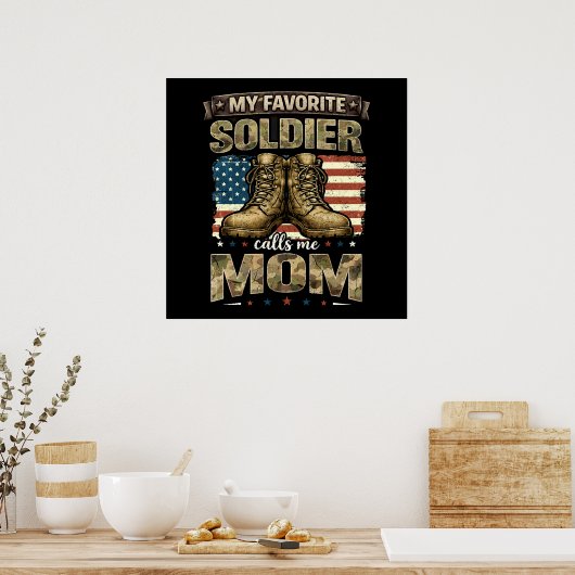 Mijn favoriete soldaat noemt me mama poster (Keuken)
