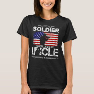 Mijn favoriete soldaat noemt me oom Amerikaanse vl T-shirt