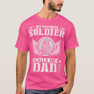 Mijn favoriete soldaat noemt me papa Happy Father  T-shirt