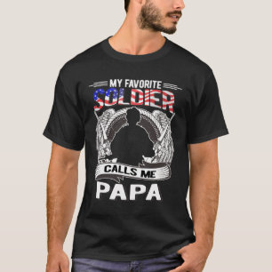 Mijn favoriete soldaat noemt me Papa Proud Army Gr T-shirt