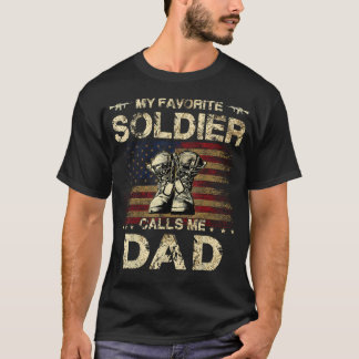 Mijn favoriete soldaat noemt me papa trots leger t-shirt
