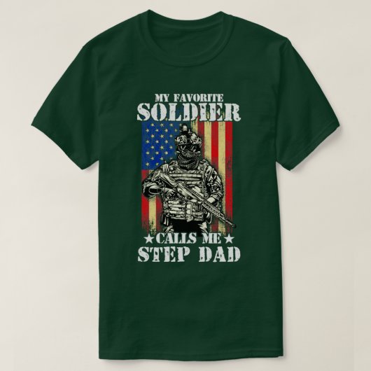 Mijn favoriete soldaat noemt me Stap pa Soldadier  T-shirt (Design voorkant)