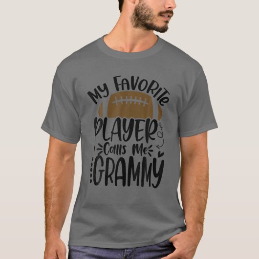 Mijn favoriete speler belt me Grammy Football Love T-shirt (Voorkant)