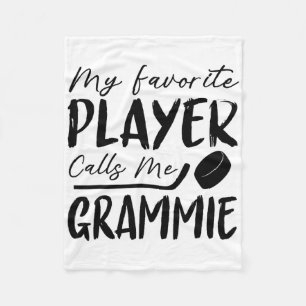 Mijn favoriete speler noemt me Grammie Hockeyspele Fleece Deken