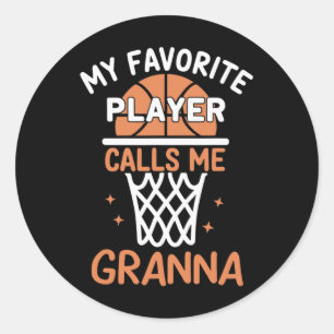 Mijn favoriete speler noemt me Granna Sketll Ronde Sticker