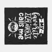 Mijn favoriete speler noemt me mama Volleyball Fleece Deken (Voorkant (Horizontaal))