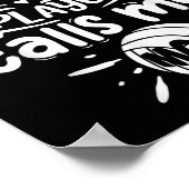 Mijn favoriete speler noemt me mama Volleyball Poster (Hoek)