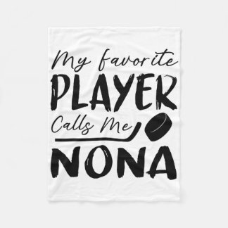 Mijn favoriete speler noemt me Nona Hockeyspeler  Fleece Deken