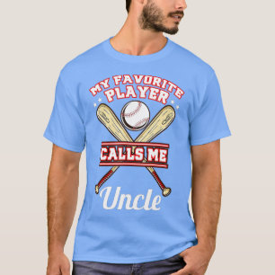 Mijn favoriete speler noemt me oom Baseball T-shirt