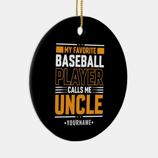Mijn favoriete speler noemt me oom keramisch ornament (Rechts)