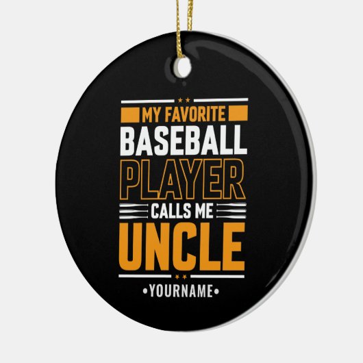 Mijn favoriete speler noemt me oom keramisch ornament (Links)