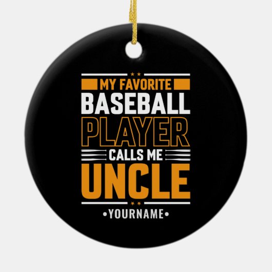 Mijn favoriete speler noemt me oom keramisch ornament (Achterkant)