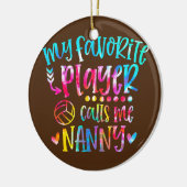 Mijn favoriete speler roept me nanny Volleyball Keramisch Ornament (Links)