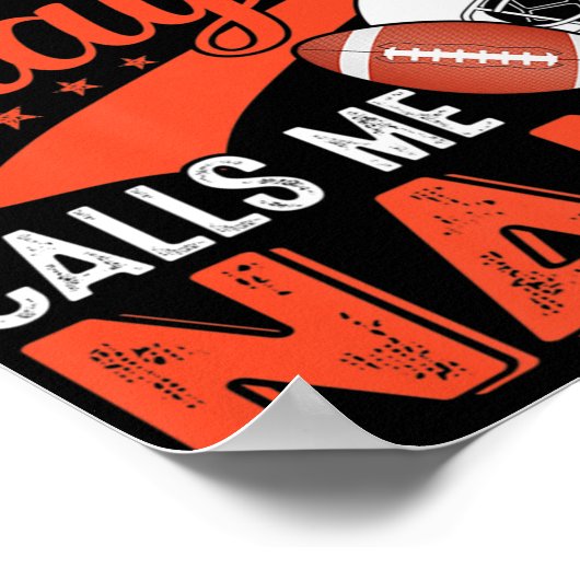 Mijn favoriete speler van het Football roept me Fo Poster (Hoek)