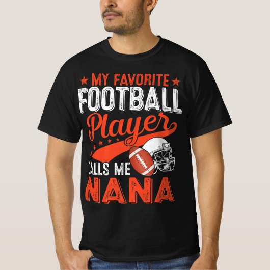 Mijn favoriete speler van het Football roept me Fo T-shirt (Voorkant)