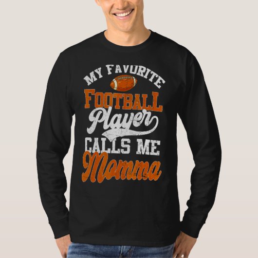 Mijn favoriete speler van het Football roept me Mo T-shirt (Voorkant)