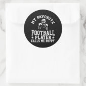 Mijn favoriete speler van het Football roept me Pa Ronde Sticker (Tas)