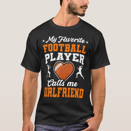 Mijn favoriete speler van het Football roept me Vr T-shirt (Voorkant)