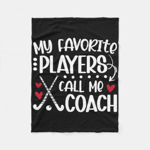 Mijn favoriete spelers noemen me coach fieldhockey fleece deken