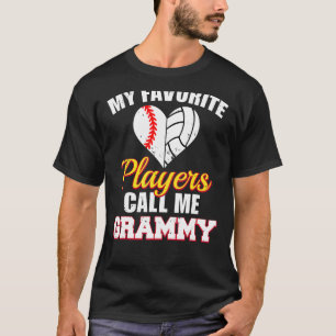 Mijn favoriete spelers noemen me Grammy Baseball V T-shirt
