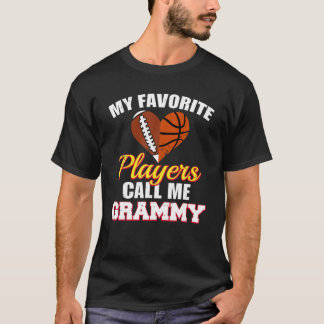 Mijn favoriete spelers noemen me Grammy Funny Foot T-shirt