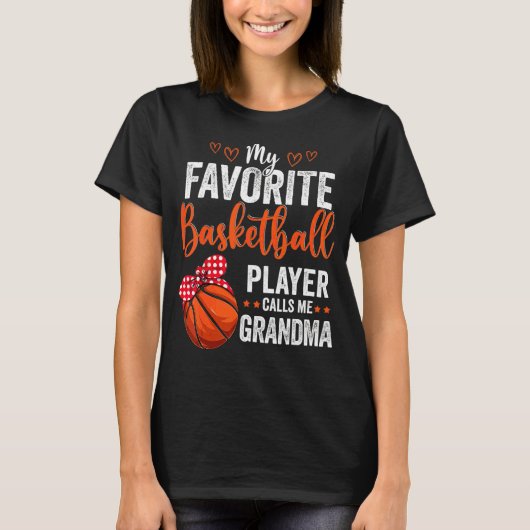 Mijn favoriete spelers noemen me oma Basketball Gr T-shirt (Voorkant)
