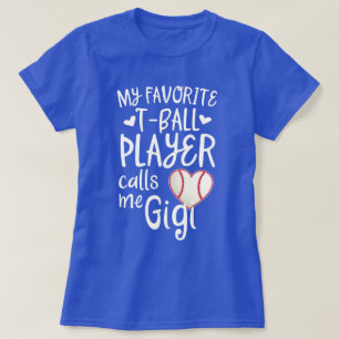 Mijn favoriete T-ball Player noemt me Gigi basebal T-shirt