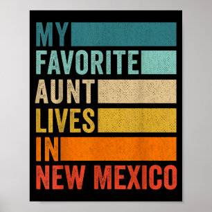 Mijn favoriete tante woont in New Mexico Vintage Poster