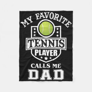 Mijn favoriete tennisser noemt me vader matching f fleece deken