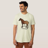 "Mijn favoriete transport" gouden paard t-shirt (Voorkant volledig)